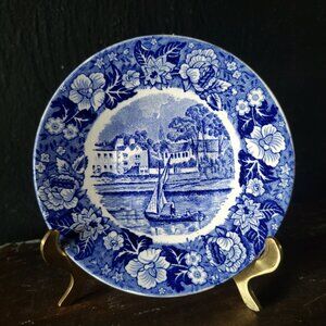 Five Palissy Pottery Thames River Scenes Lady Place Hurley Berks Saucers *Read